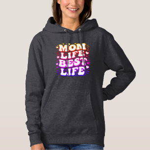 Sudadera La vida de mamá es la mejor vida Retro Groovy Atar