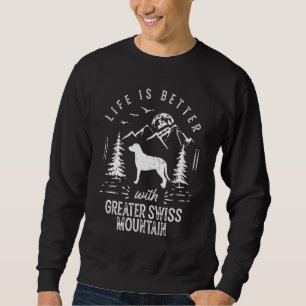 Sudadera La vida de montaña suiza mejor mamá papá perro
