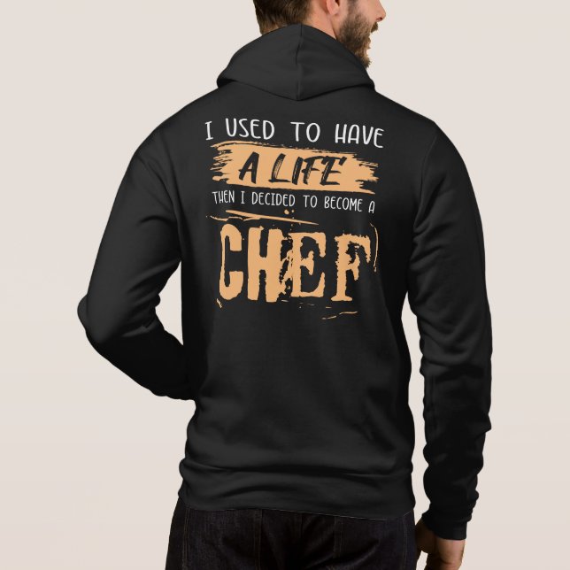 Sudadera La vida del chef. Divertida idea de regalo. (Reverso)