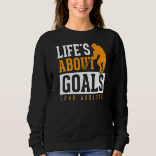 Sudadera La Vida Del Jugador De Lacrosse Es Metas Ayuda Mot