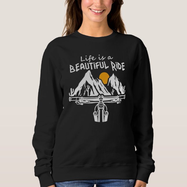 Sudadera La Vida En Ciclismo Es Un Hermoso Ciclo De Bicicle (Anverso)