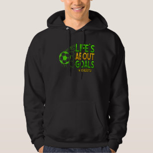 Sudadera La vida es acerca de los objetivos y ayuda al entr