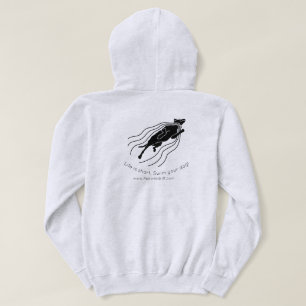 Sudadera La vida es corta. ¡Nadar a tu perro! Hoodie de per