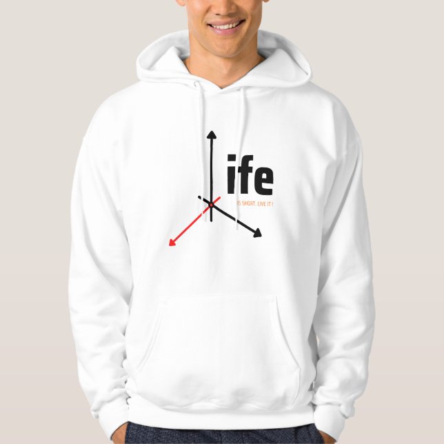 Sudadera la vida es corta, vívela (Anverso)