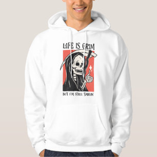 Sudadera La Vida Es Difícil Y Gracioso Grim Reaper Gracioso