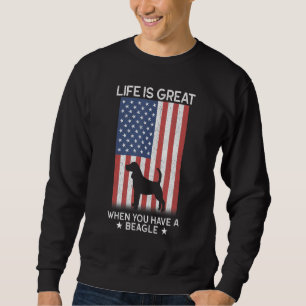Sudadera La Vida Es Excelente Cuando Tienes Un Perro Beagle
