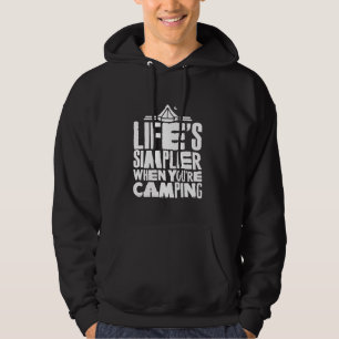 Sudadera La vida es más simple cuando estás acampando -