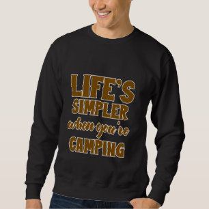 Sudadera La vida es más simple cuando estás acampando