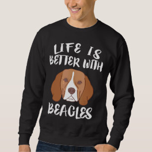 Sudadera La Vida Es Mejor Con Beagles Animal