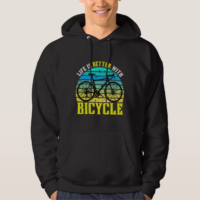 Sudadera la vida es mejor con bicicleta (Anverso)