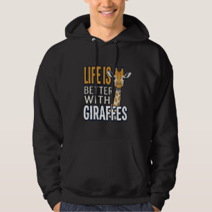 Sudadera La vida es mejor con jirafas Diseño de camiseta vi