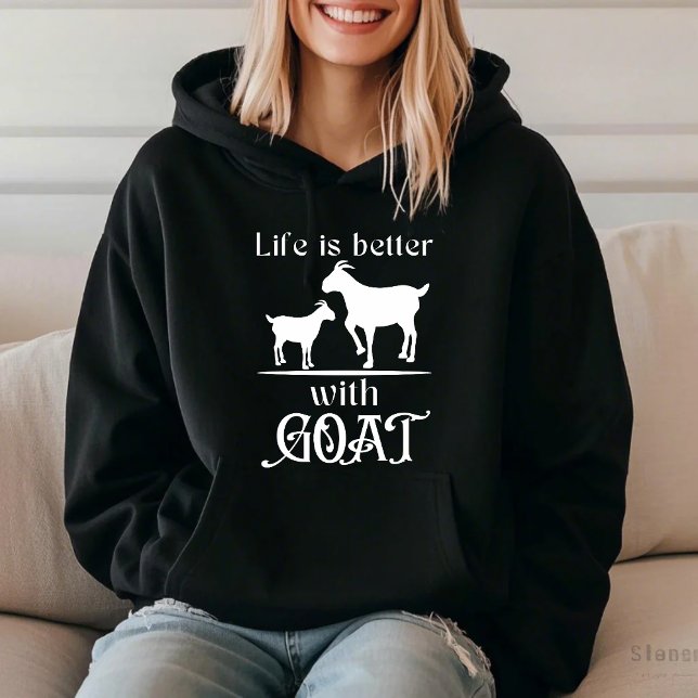 Sudadera La vida es mejor con la cabra (Subido por el creador)