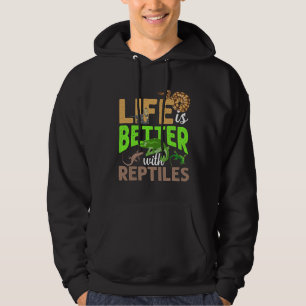 Sudadera La Vida Es Mejor Con La Serpiente Gecko Chameleon.