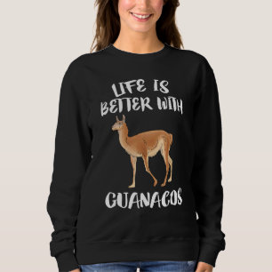 Sudadera La vida es mejor con los animales de Guanacos