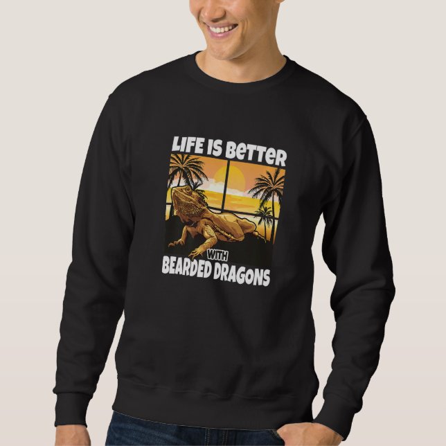 Sudadera La Vida Es Mejor Con Los Dragones De Cabeza (Anverso)