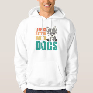 Sudadera La vida es mejor con los perros dulce Husky Dog Br