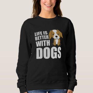Sudadera La Vida Es Mejor Con Perros Cute Cocker Spaniel Do