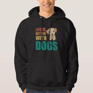 Sudadera La Vida Es Mejor Con Perros Cute Labrador Perro