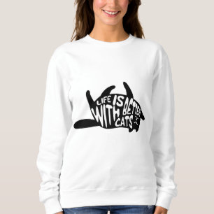 Sudadera La vida es mejor con tipografía de la diversión