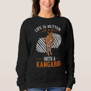 Sudadera La vida es mejor con un canguro Premium_1
