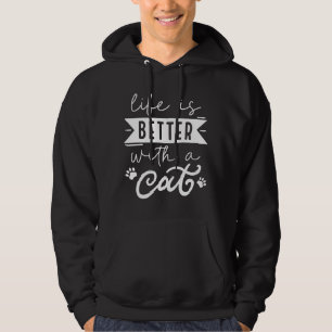 Sudadera La vida es mejor con un gato