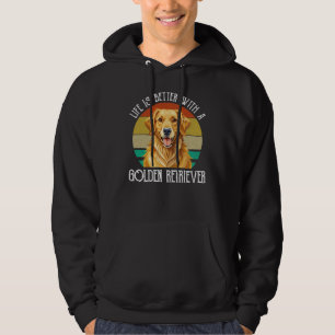 Sudadera La Vida Es Mejor Con Un Golden Retriever