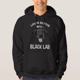 Sudadera La Vida Es Mejor Con Un Laboratorio Negro