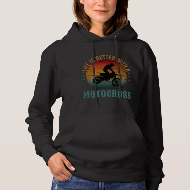 SUDADERA LA VIDA ES MEJOR CON UN MOTOCROSS (Anverso)