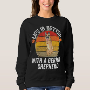 Sudadera La Vida Es Mejor Con Un Pastor Alemán