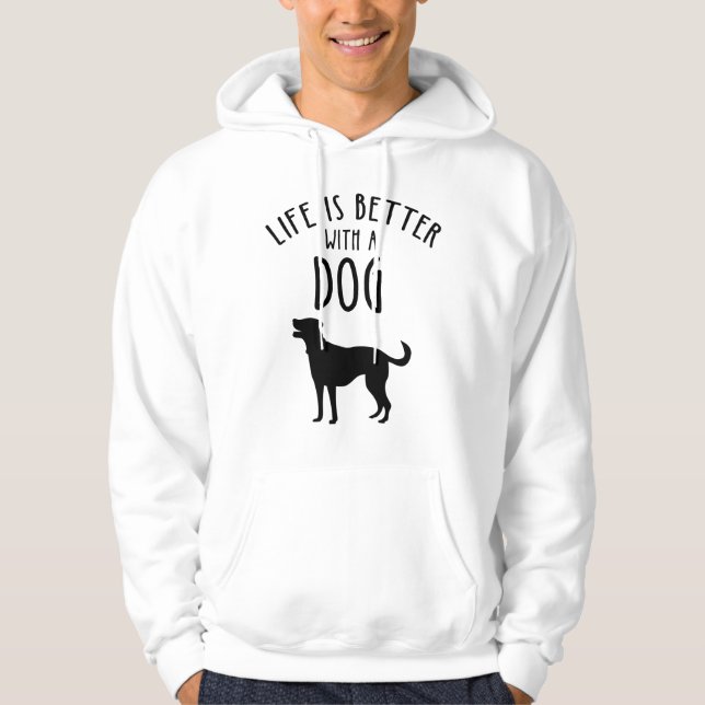 Sudadera La Vida Es Mejor Con Un Perro (Anverso)