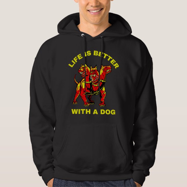 Sudadera La vida es mejor con un perro (Anverso)