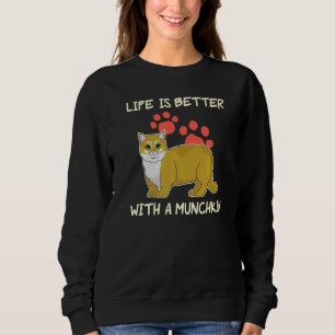 Sudadera La vida es mejor dueño de Mascota Munchkin Cat
