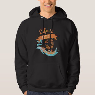 Sudadera la vida es mejor en el lago