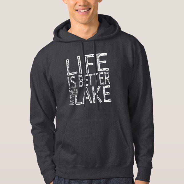 Sudadera La vida es mejor en el lago (Anverso)