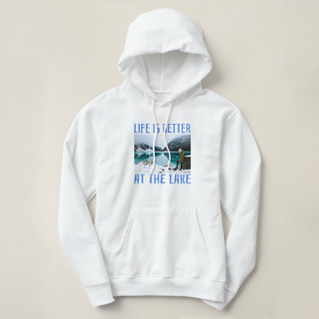 Sudadera La vida es mejor en el lago (Diseño del anverso)