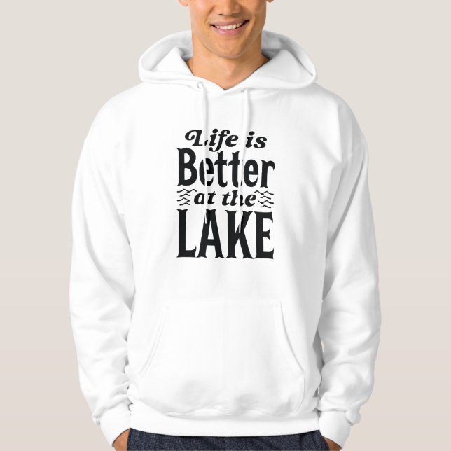 Sudadera La Vida Es Mejor En El Lago (Anverso)
