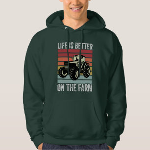 Sudadera La vida es mejor en la granja - Amantes de la agri