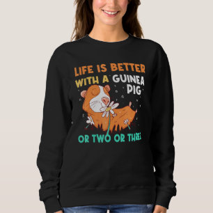 Sudadera La Vida Es Mejor Guineas Wheek Cavy Kids Guinea Ce