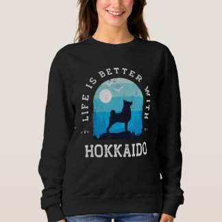 Sudadera La vida es mejor Hokkaido Vintage Blue Dog Mamá Pa