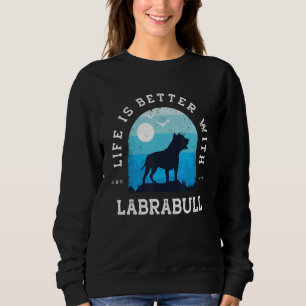 Sudadera La vida es mejor Labrabull Vintage Blue Mamá Papá