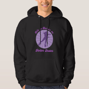 Sudadera La vida es mejor sobre patines de ruedas Atardecer