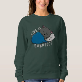 Sudadera La vida es perfecta - Gato durmiente