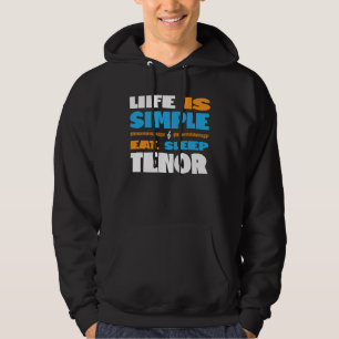 Sudadera La vida es simple comer sueño Sing Barbershop Cuar