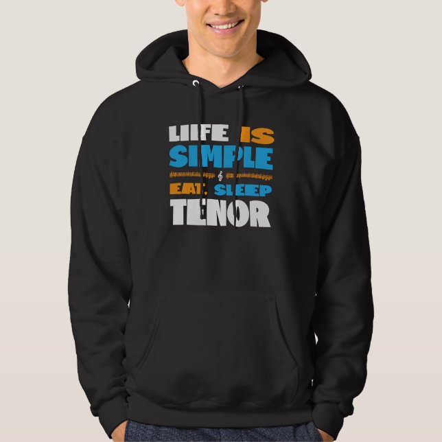 Sudadera La vida es simple comer sueño Sing Barbershop Cuar (Anverso)