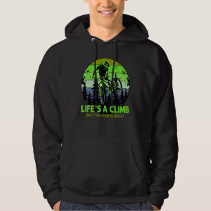 Sudadera La vida es un descenso en bicicleta de montaña Dis