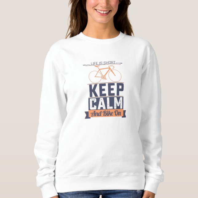 Sudadera La vida es una bicicleta corta (Anverso)