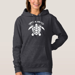 Sudadera La vida es una curiosa cita de la playa - Tortuga 