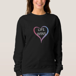 Sudadera La vida gana el mensaje Pro Life
