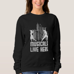 Sudadera La vida musical está aquí Blanco