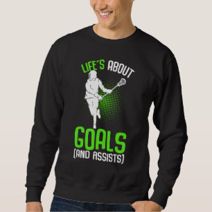 Sudadera La vida sobre los objetivos de Lacrosse Player Jóv